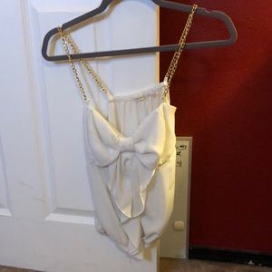 Off white sheer tank top
